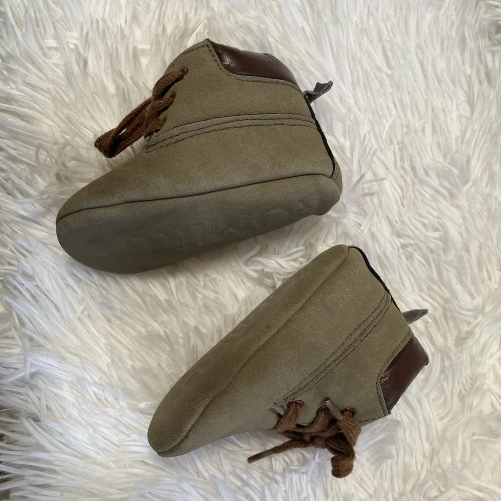 Romirus toddlers tan lace up sneaker boots